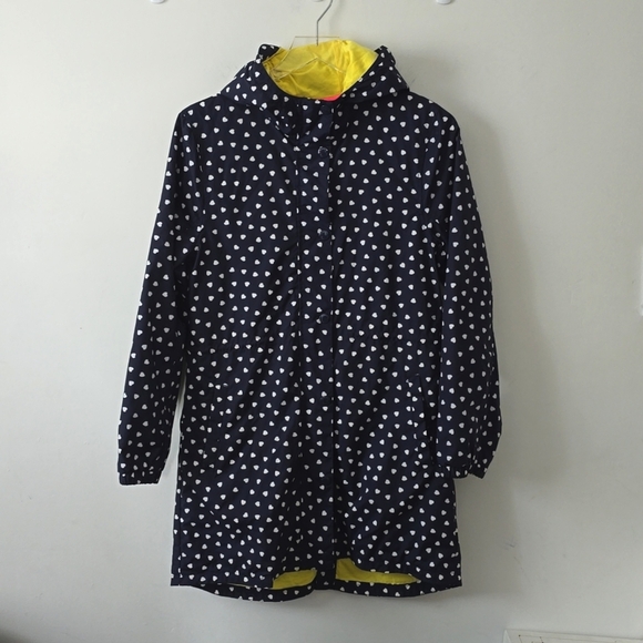 JOHNNIE B Mini Boden Blue Heart Jacket Anorak Windbreaker Coat Sz 13-14Y - Picture 1 of 14